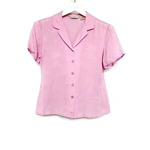 LOWEST💲FINAL- Tommy Bahama 100%Silk palm tree imprint shirt